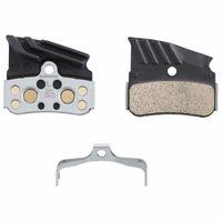 Shimano N04C disc pads and spring; alloy/stainless back with cooling fins; metal sintered